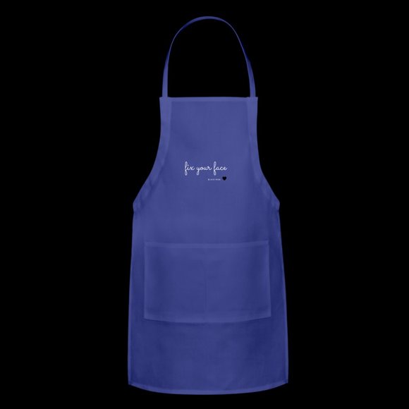 Blue | Fix Your Face Apron Unisex - Picture 1 of 1
